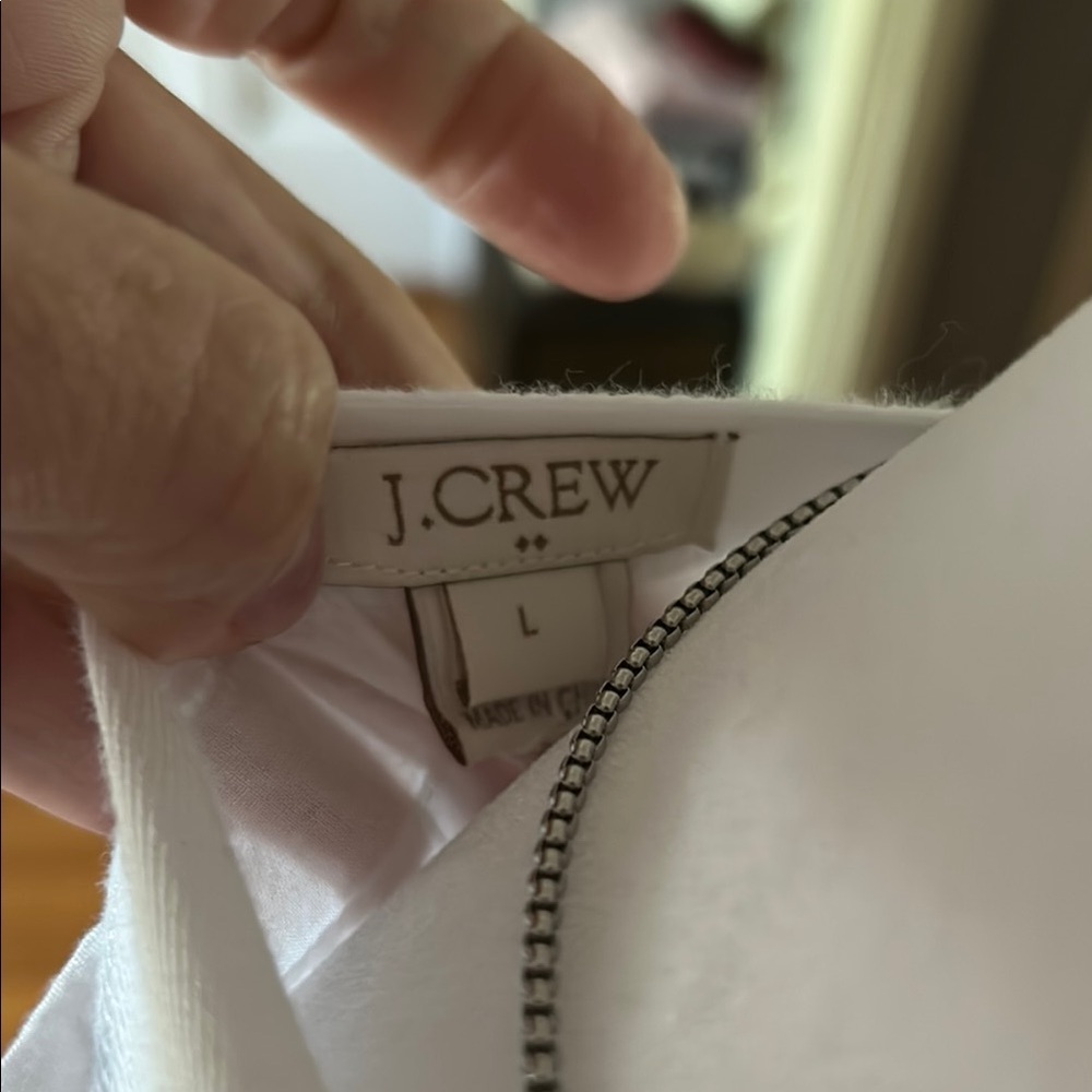 J.Crew White Women's Top with Pom-Pom Trim - Picture 7 of 7